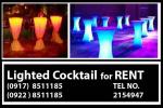 Lighted Cocktail Table Event Rental Hire Manila Philippines