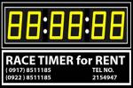 Race Timer Display Event Rental Hire Manila Philippines